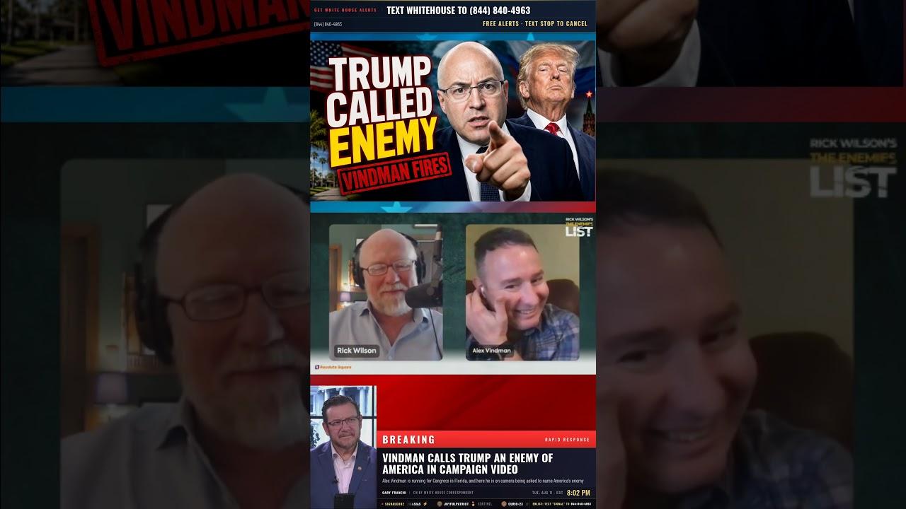 BOMBSHELL: Vindman Brands Trump as National Security Threat in Florida Campaign Stunt