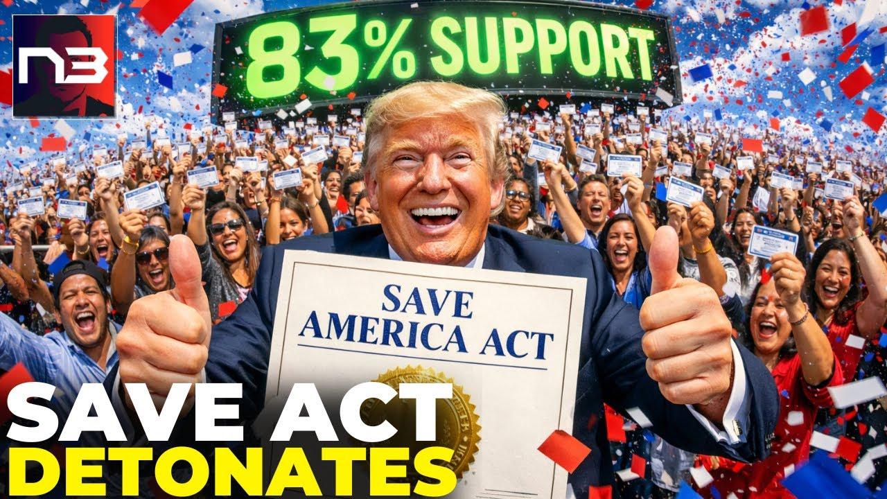 EXPOSED: Democrats PANIC as SAVE Act Hits 83% Support and Their Own Voters DEMAND Election Integrity
