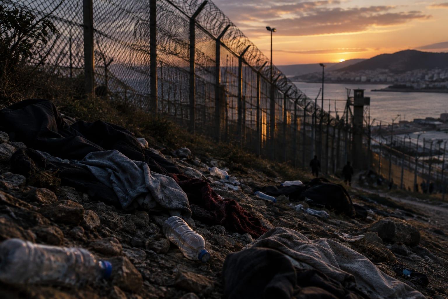 Border conditions in Ceuta highlight ignored humanitarian challenges and crisis realities.