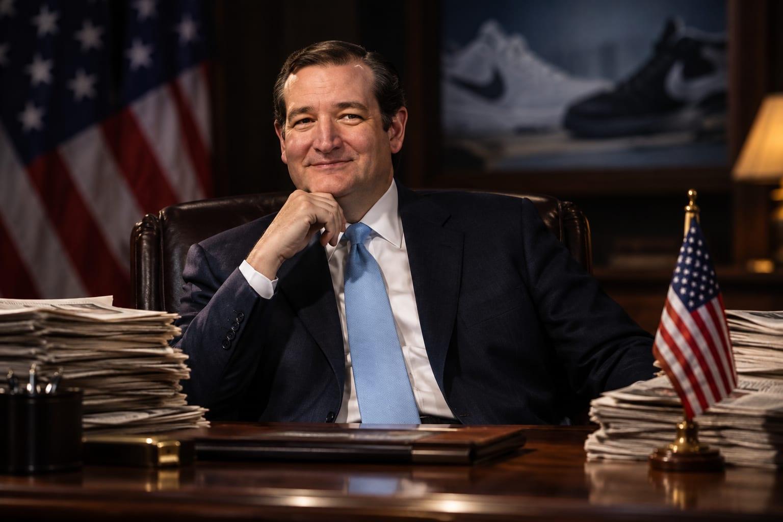Ted Cruz links Nike's stock decline to its controversial marketing strategies.