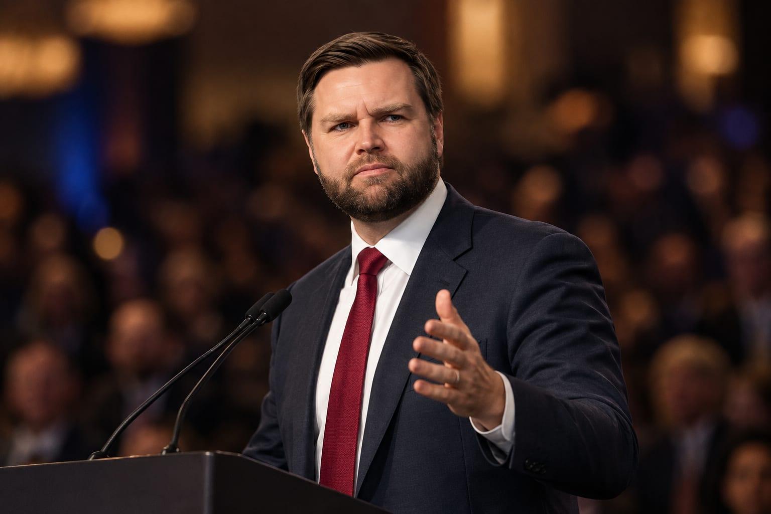 JD Vance asserts America First principles during critical policy speech in Las Vegas.