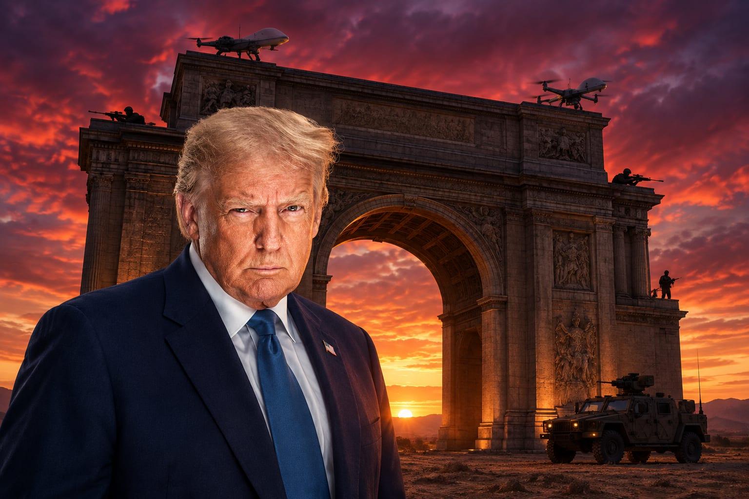 Trump's Arlington triumphal arch proposal raises concerns over new military applications.