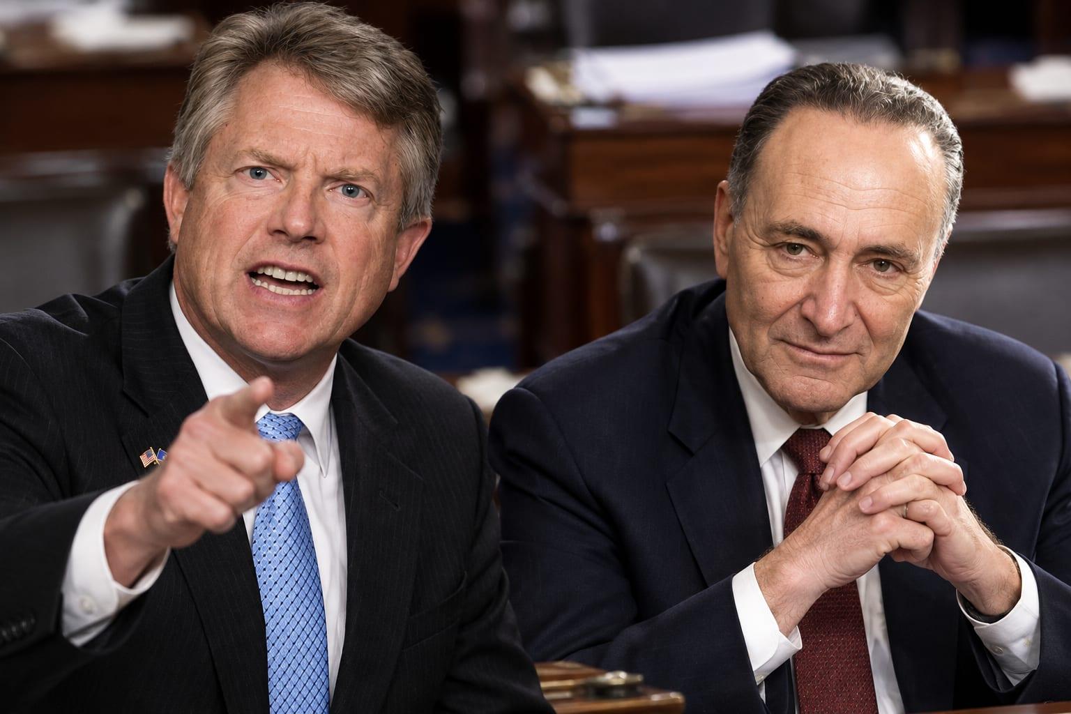 Senator Roger Marshall disputes claims, accusing Chuck Schumer of political maneuvering.