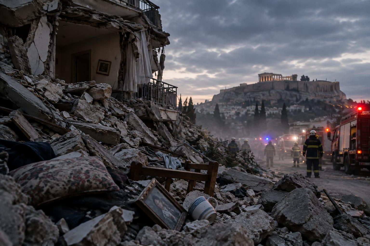 Tragic building explosion near Athens' Acropolis claims lives of American tourists.