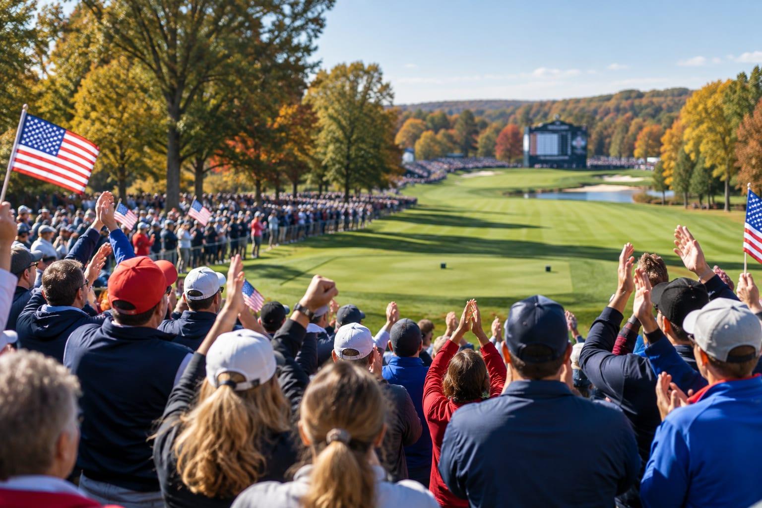 AIR FORCE ONE BUZZES MEDINAH: Trump Comes to Blue Illinois and the President's Cup Erupts