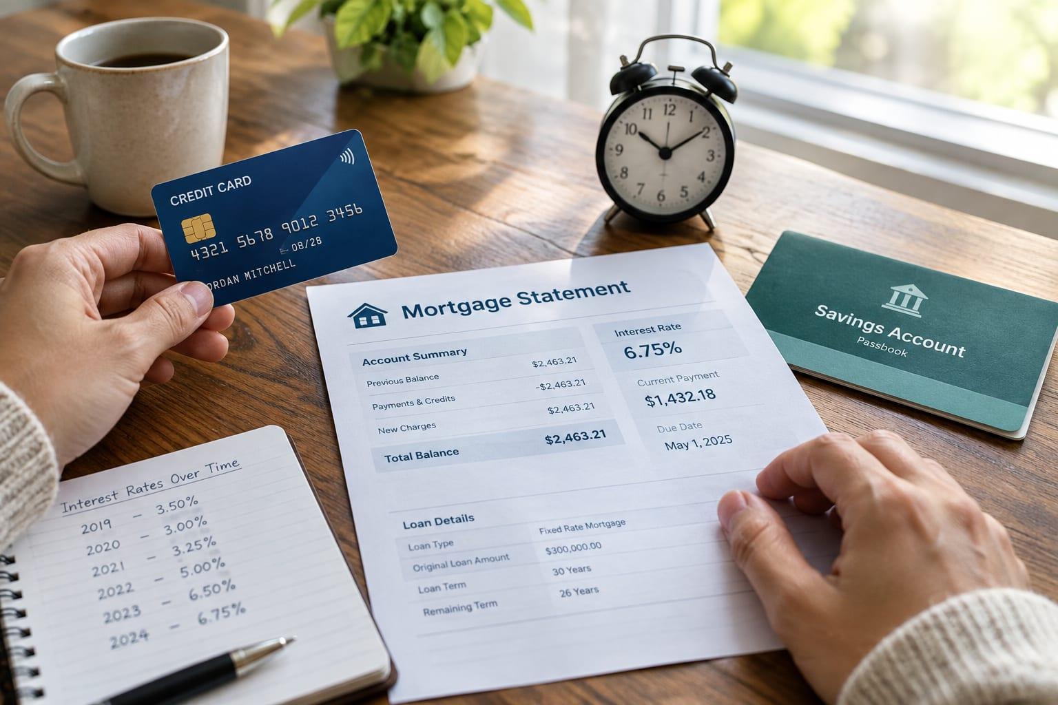 Economic impact of Fed rate hikes on credit cards, mortgages, and savings accounts.
