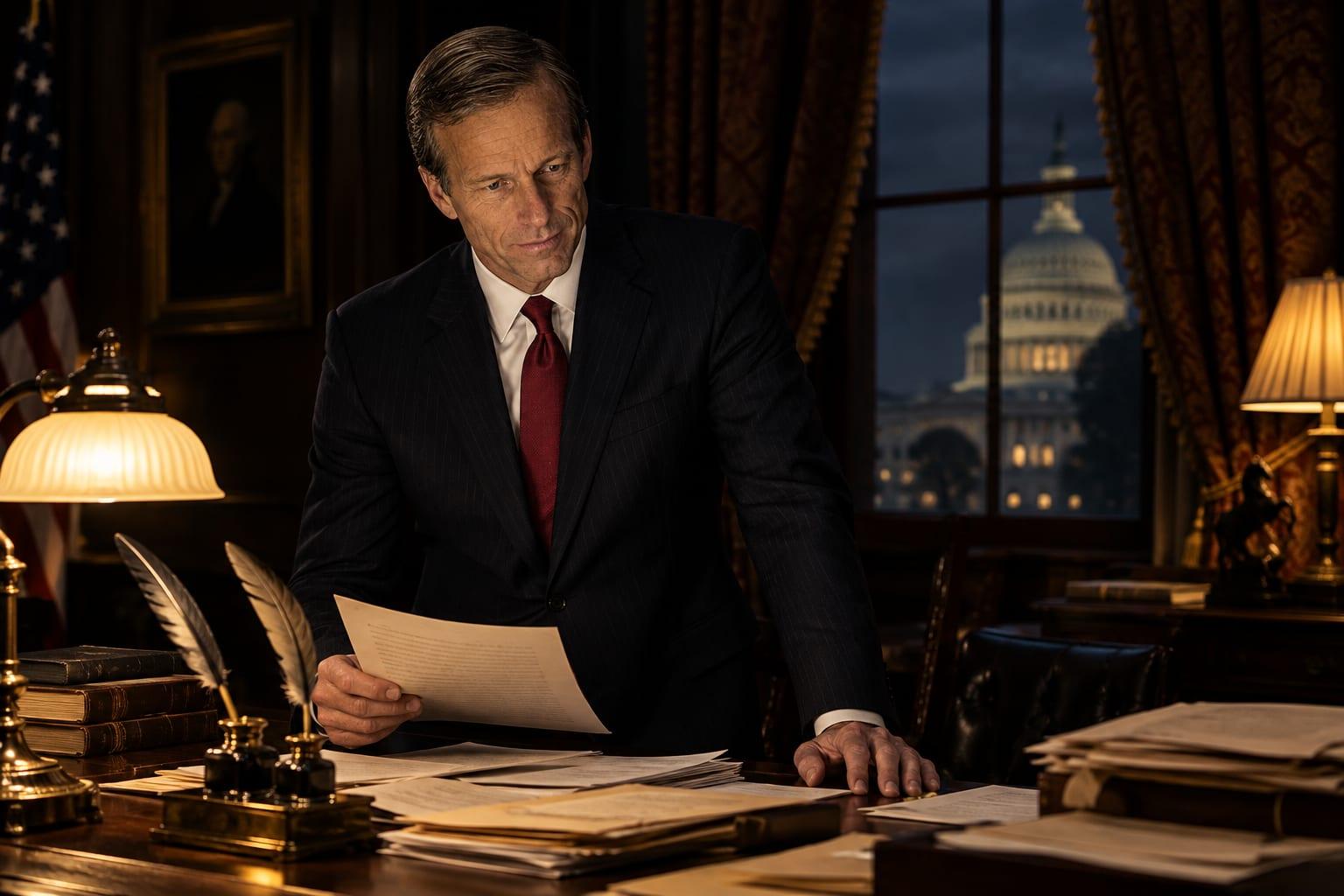 John Thune's political strategy sparks debate on voter ID and insider trading reforms.
