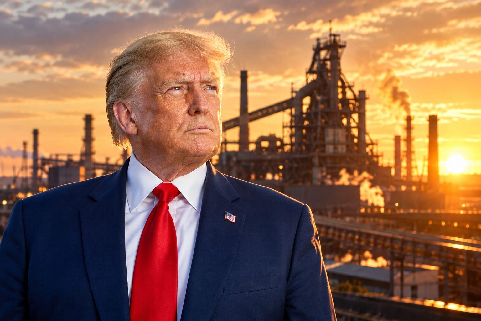 Trump's leadership highlights American industrial revival and unprecedented achievements.
