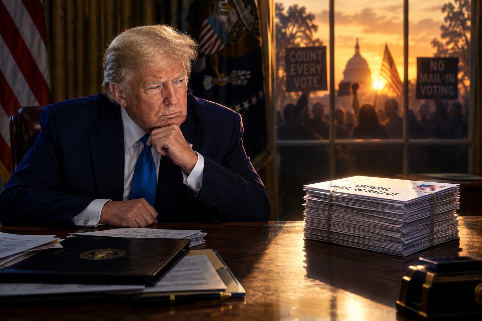TRUMP URGES SUPPORTERS TO VOTE BY MAIL DESPITE FRAUD CLAIMS, SPARKING BACKLASH