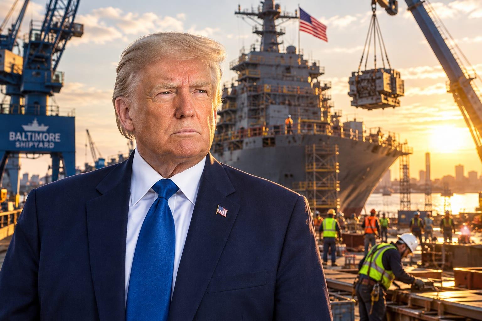 Industrial revival and tax cuts converge at Trump's Baltimore shipyard initiative.