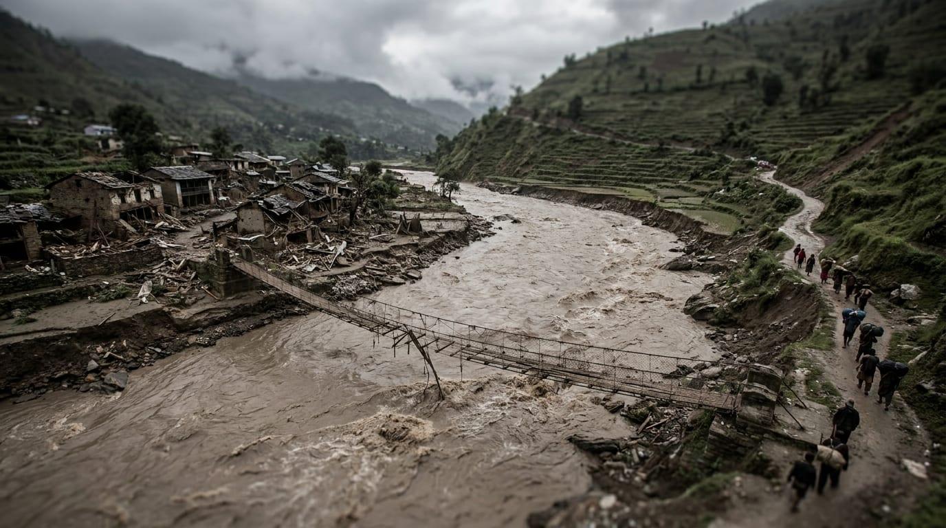 NEPAL on Edge: Mass Evacuations Ordered as Another Flash Flood Rips Through Gorkha Valley