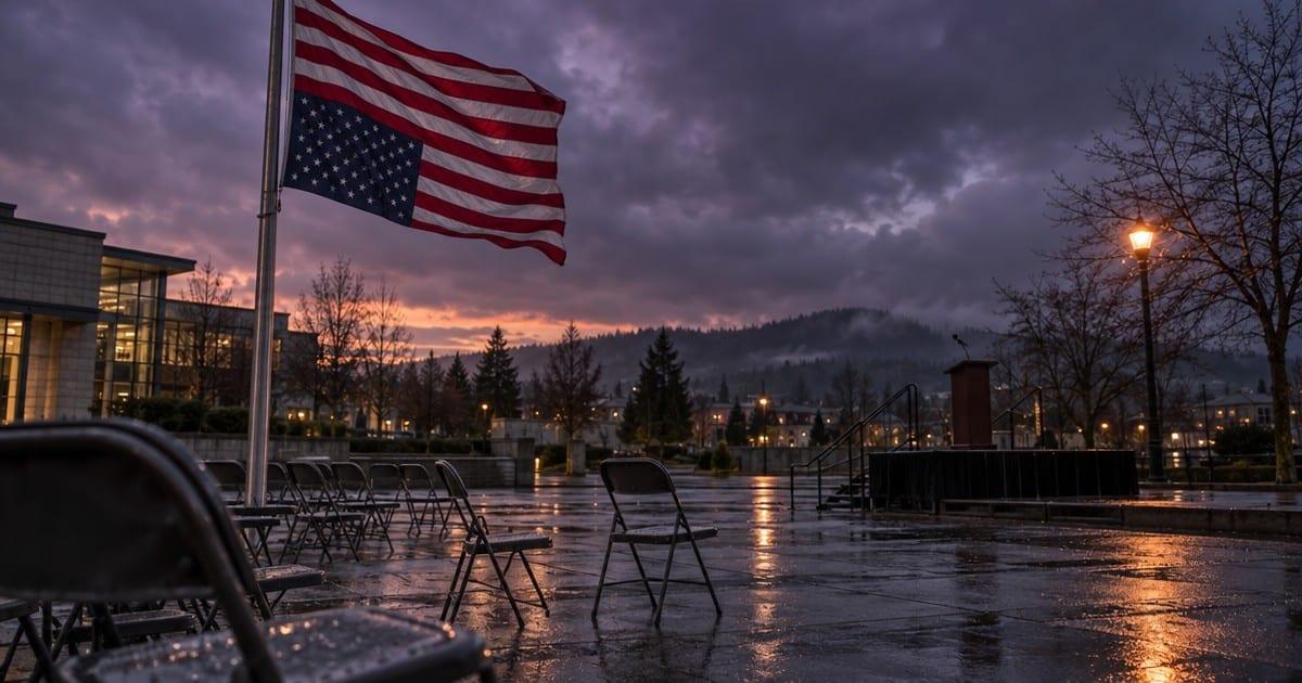 OREGON POLITICIAN SPEAKS SOMALI AT RALLY FLANKED BY UPSIDE-DOWN AMERICAN FLAG, SPARKING OUTRAGE ACROSS SOCIAL MEDIA