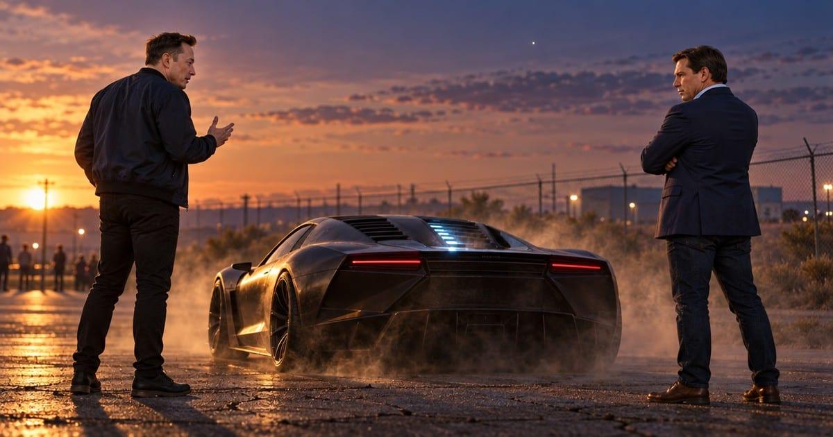 Musk's promised flying car draws political reactions.