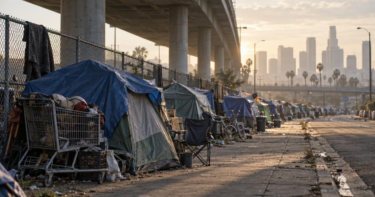 California's homeless encampment clearance pledge stirs national debate.