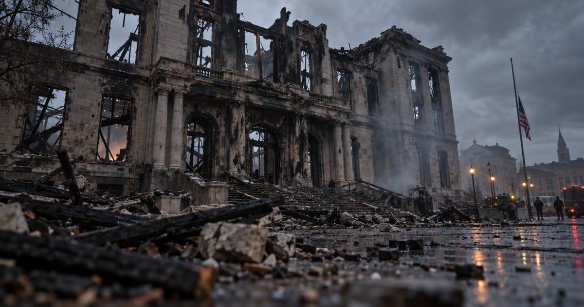 FRENCH MAYOR CALLS RIOTERS 'TERRORISTS' AFTER TOWN HALL DESTROYED