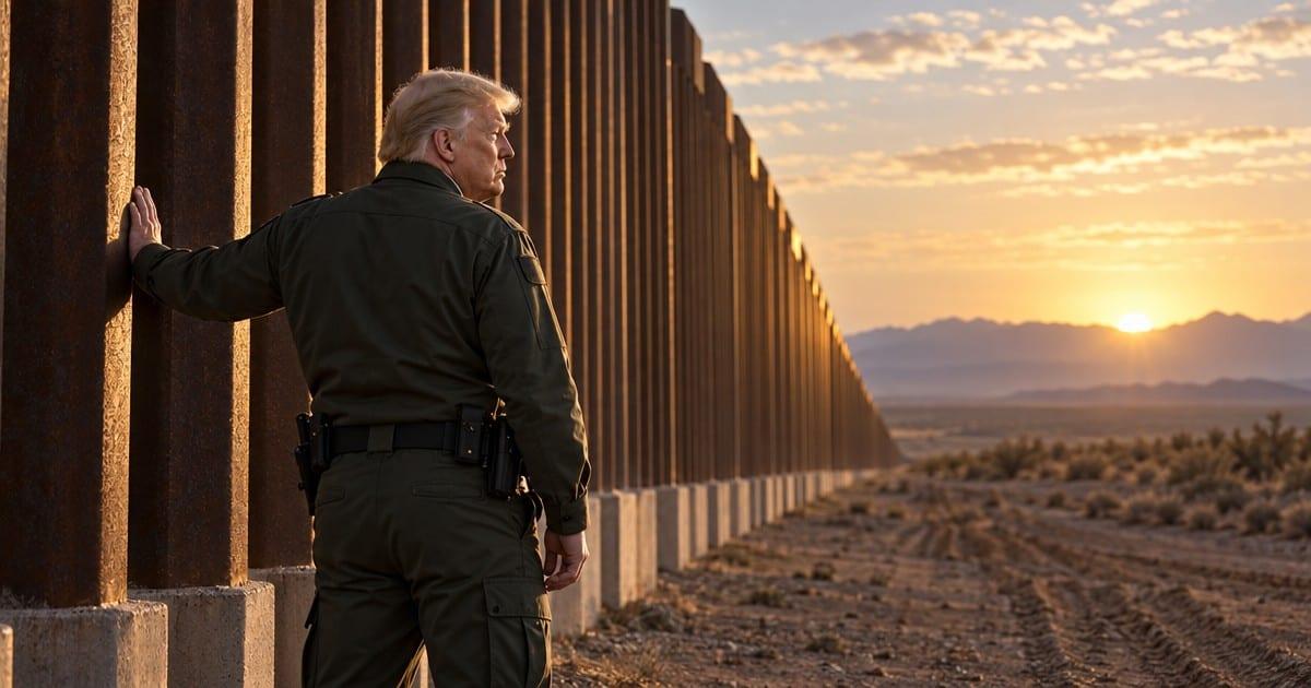 Trump border enforcement policies and illegal crossing levels.
