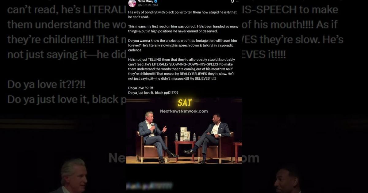 EXPOSED: Nicki Minaj TORCHES Gavin Newsom Over His Shockingly Condescending Comments About Black Americans