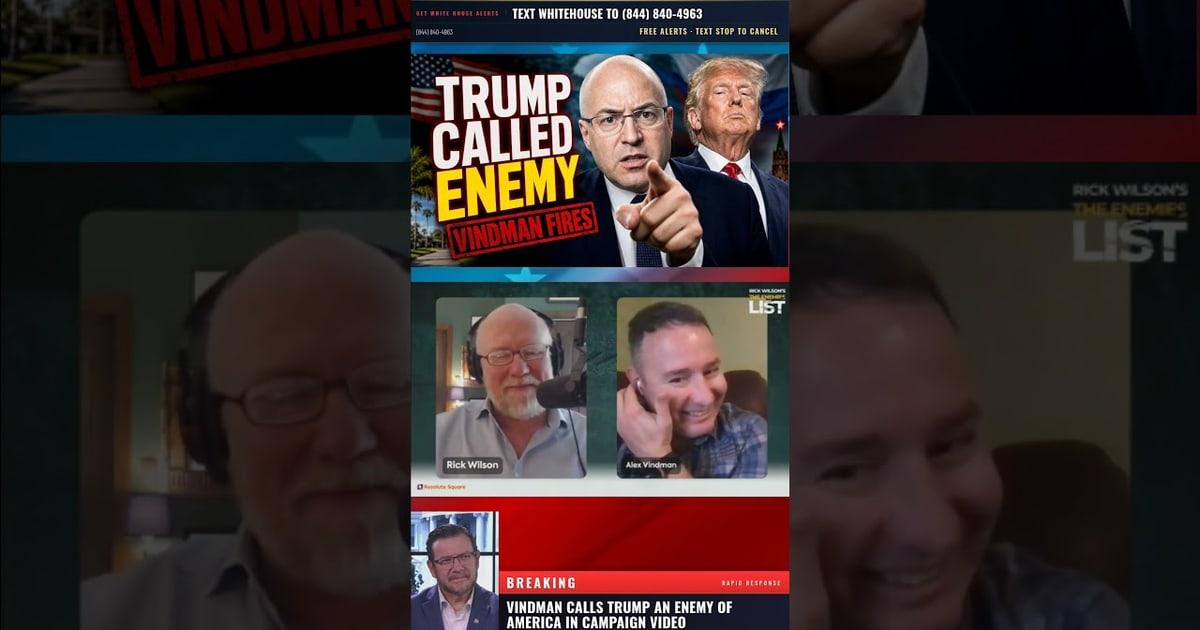 BOMBSHELL: Vindman Brands Trump as National Security Threat in Florida Campaign Stunt