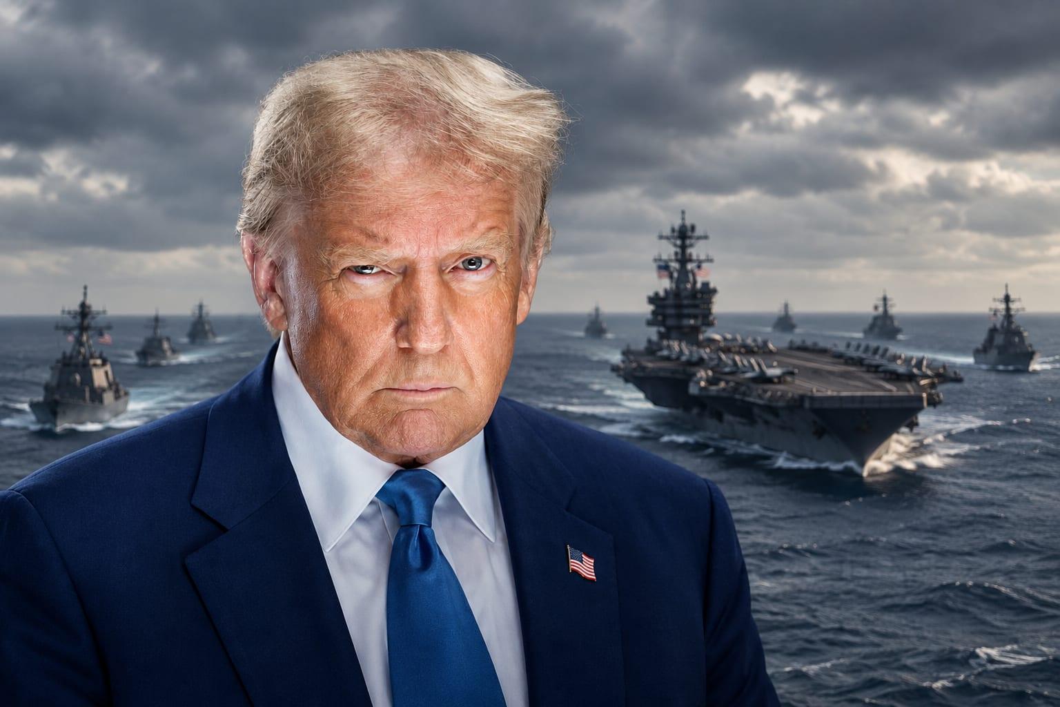 U.S. naval forces encircle Iran, showcasing American military strength under Trump's leadership.