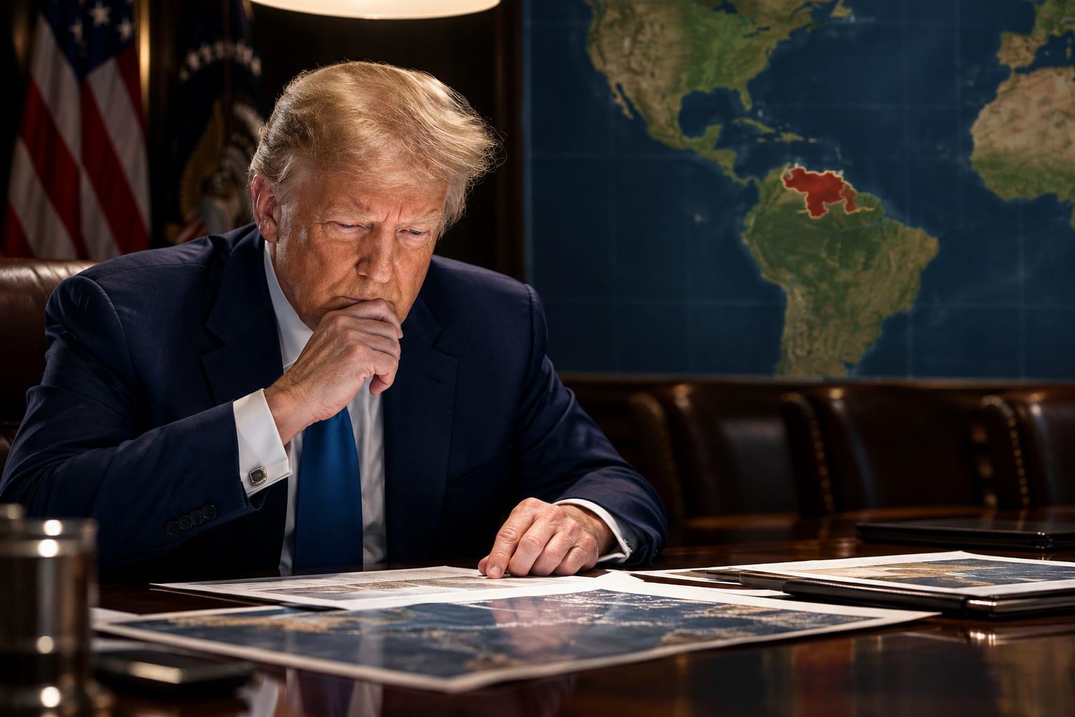 Geopolitical strategies of the Trump administration regarding Venezuelan leadership draw attention.