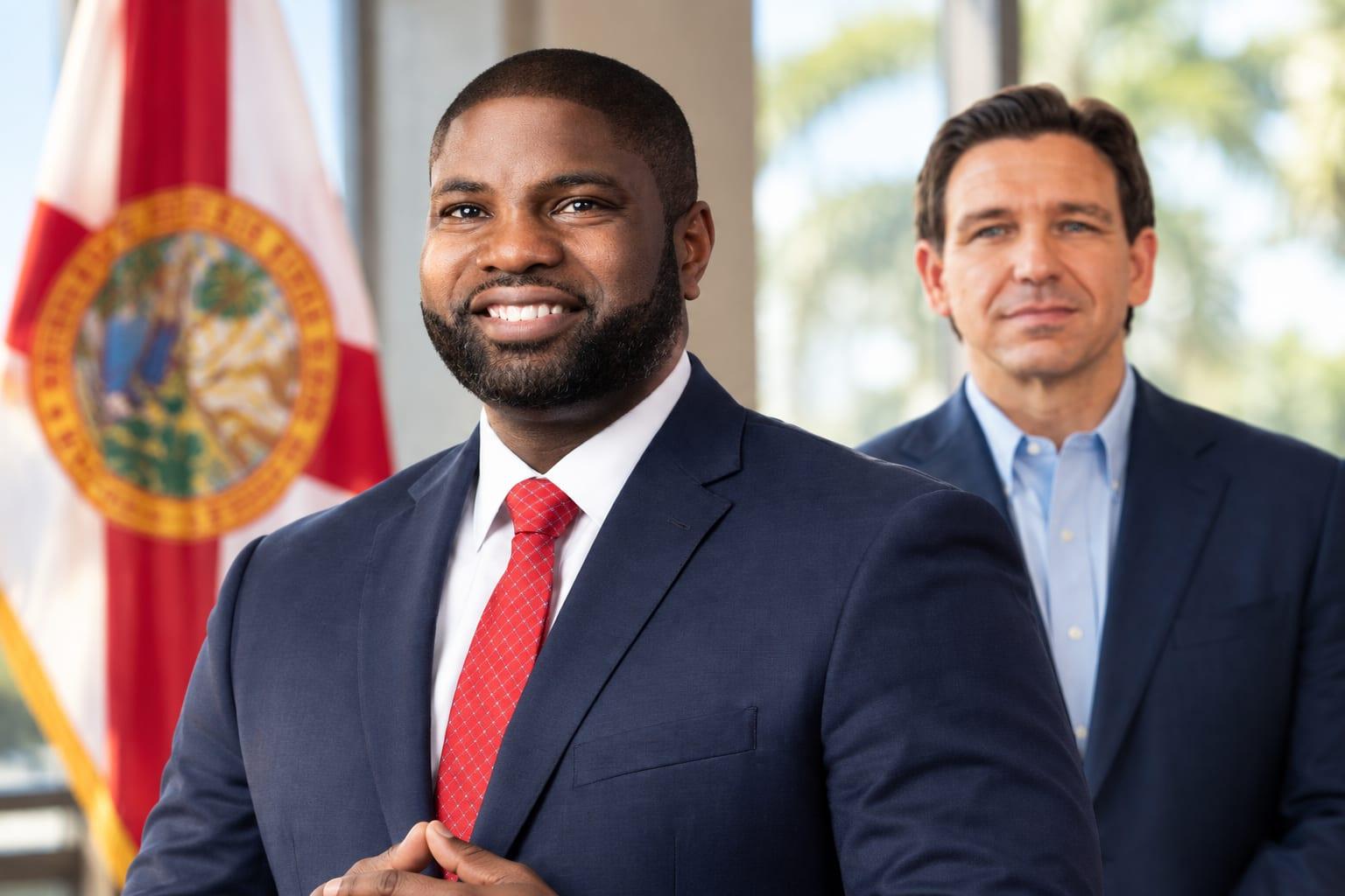 Byron Donalds positioned as GOP nominee for Florida governorship, succeeding Ron DeSantis.