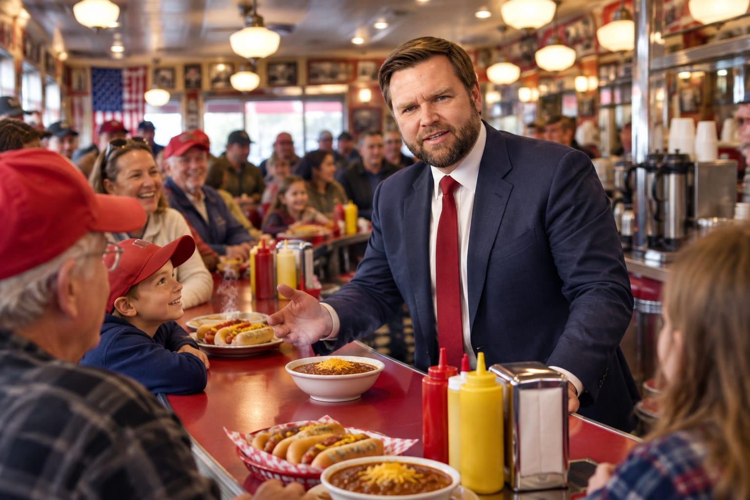 Cincinnati's Price Hill Chili buzzes with hometown Americana spirit as VP JD Vance energizes MAGA supporters.