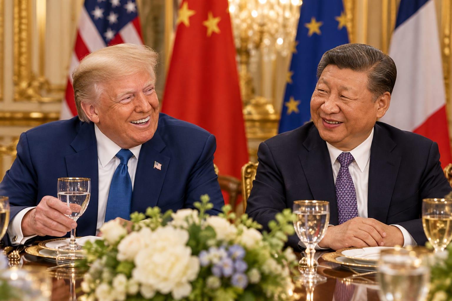 US leadership dynamics highlighted amid global diplomatic circles and light-hearted interactions.