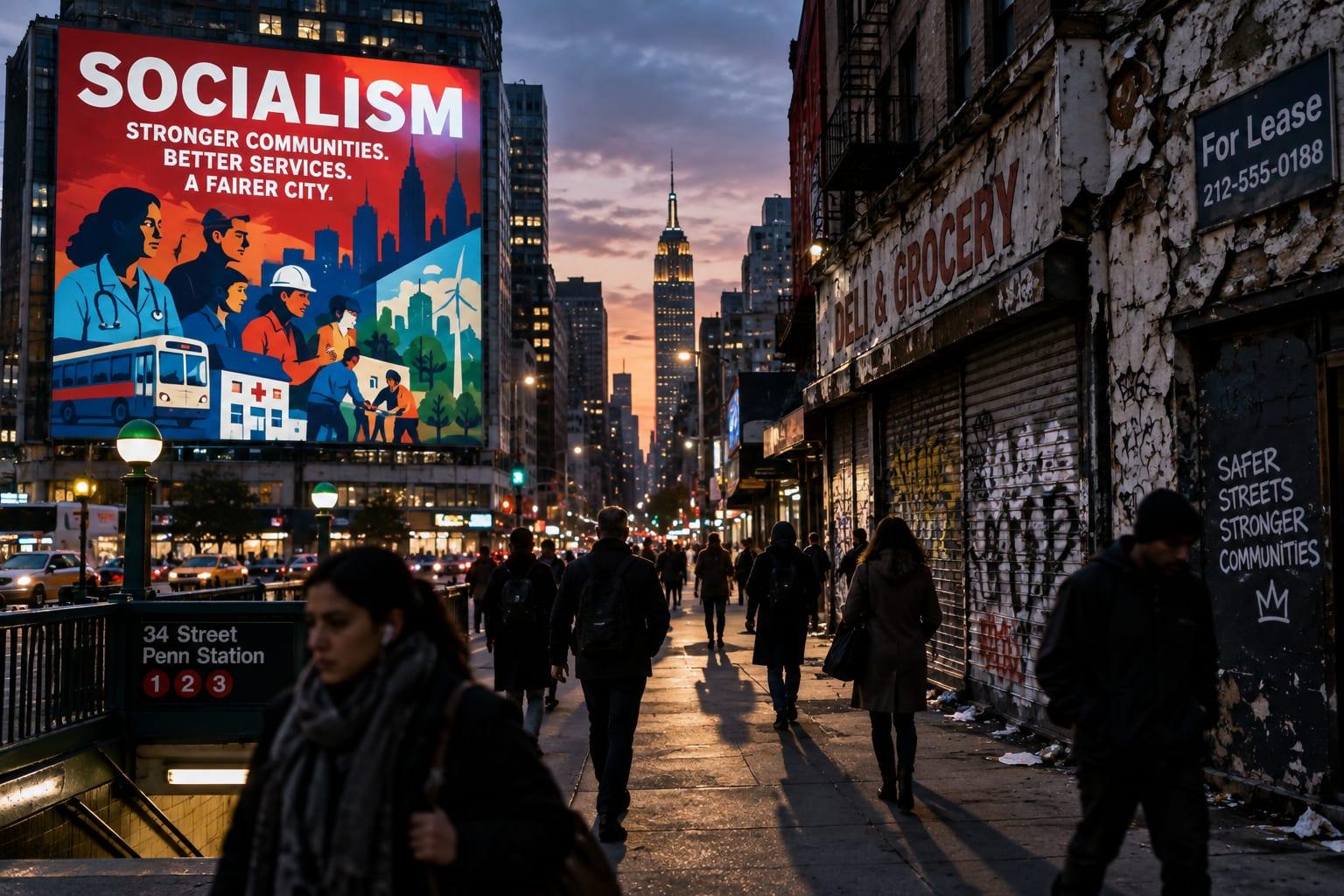 Debate rises over crime and political ideologies in New York's shifting landscape.