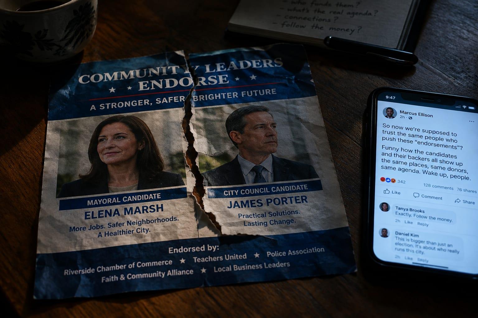 A political endorsement raises concerns over ties to antisemitic social media rhetoric.