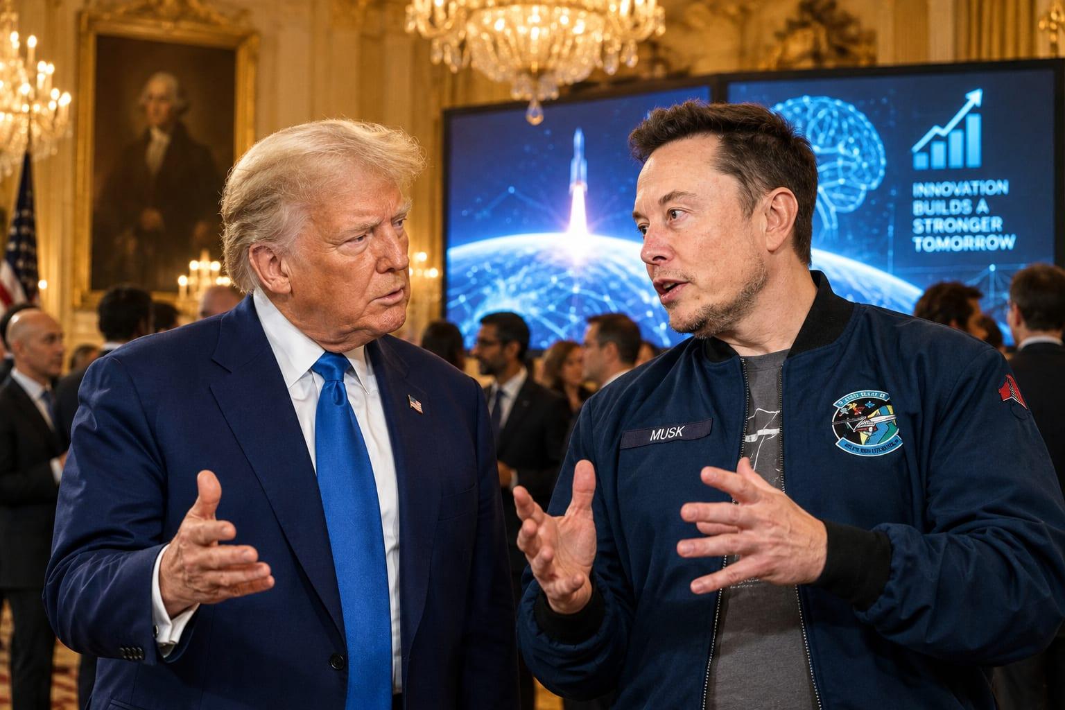 U.S. asserts technological leadership amid global competition with Trump and Musk at summit.