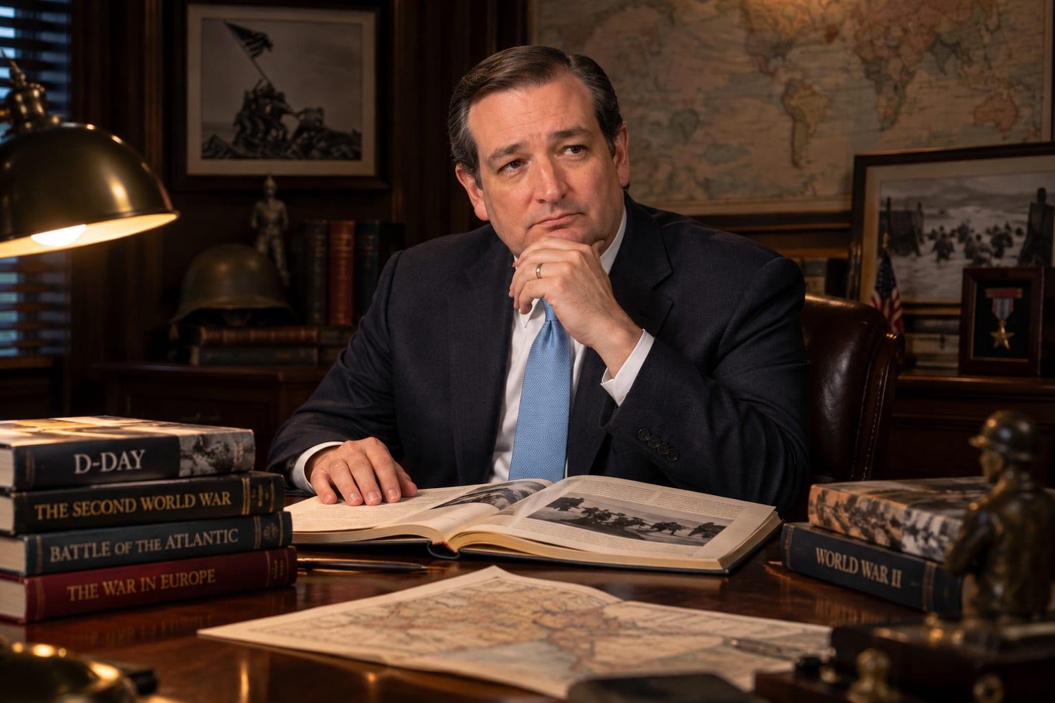 Tucker Carlson's WWII remarks provoke backlash from Ted Cruz and others.