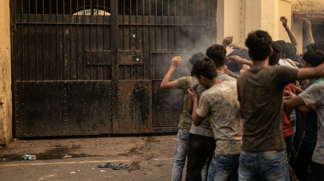 Political detention and youth protest under scrutiny in India.