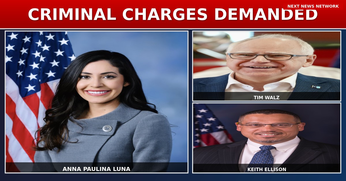 BREAKING: GOP Rep Luna DEMANDS Criminal Charges Against Walz and AG Ellison Over Minnesota Somali Fraud Scandal