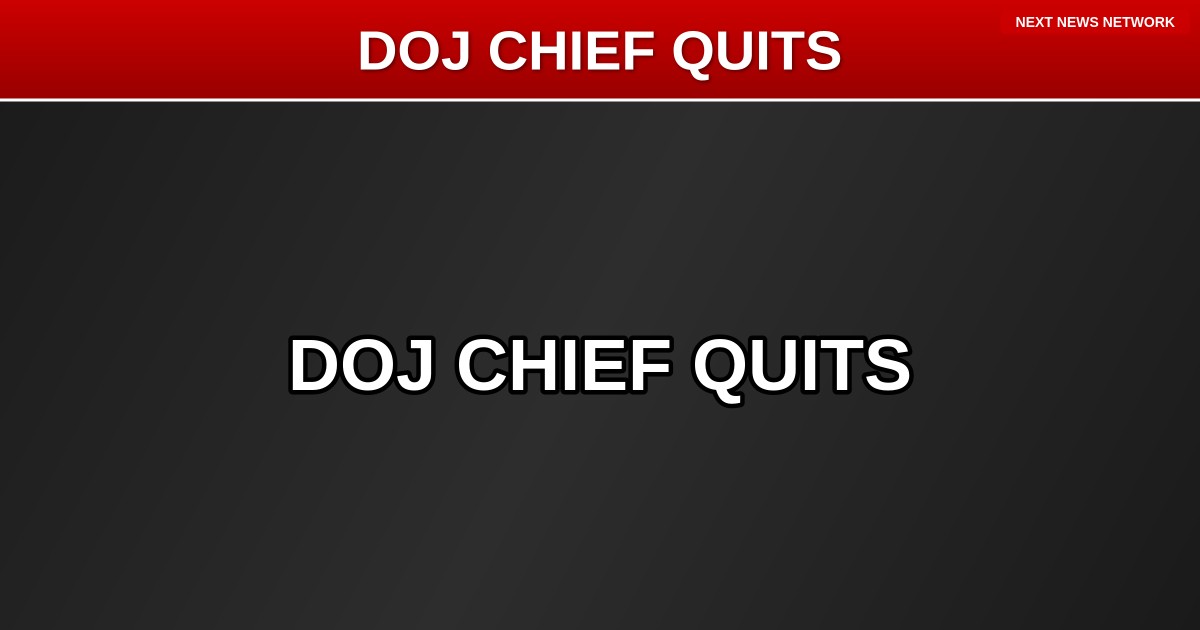 BREAKING: Trump's DOJ Antitrust Chief RESIGNS After Less Than Year - Deep State Sabotage?
