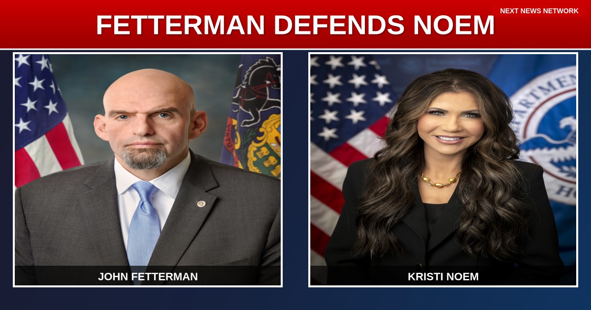 SHOCK: Democrat Fetterman DEFENDS Trump's DHS Secretary, SLAMS Left-Wing Media for 'Sexist Garbage'