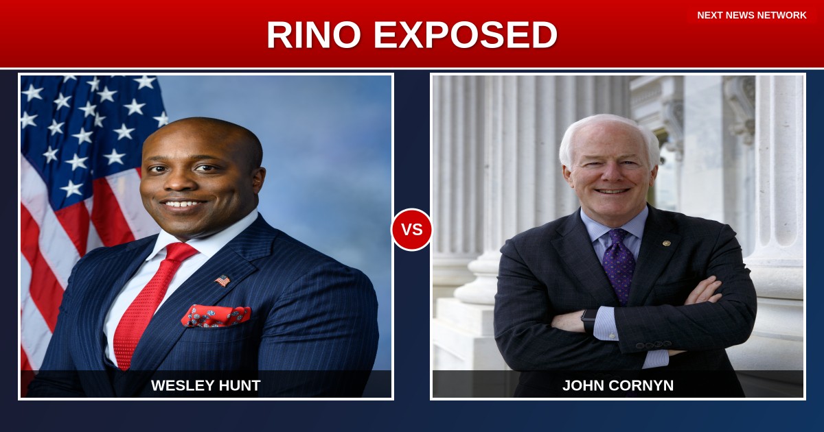 RINO EXPOSED: Wesley Hunt Launches BRUTAL Ad Showing Cornyn 'Votes Like a Democrat' on Guns, Amnesty