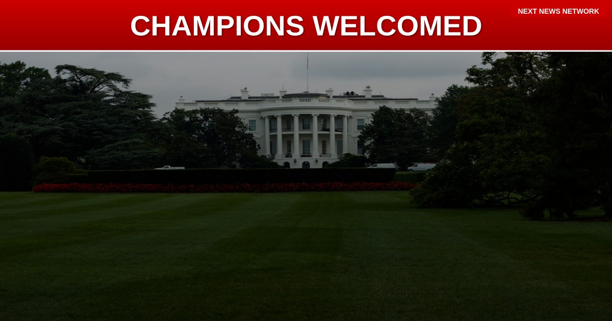 CHAMPIONS Welcome: U.S. Men's Hockey Team Arrives at Trump White House