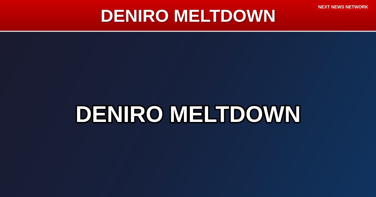 MELTDOWN: De Niro CRIES About Trump's Return, Vows Resistance 'Will Never Leave'