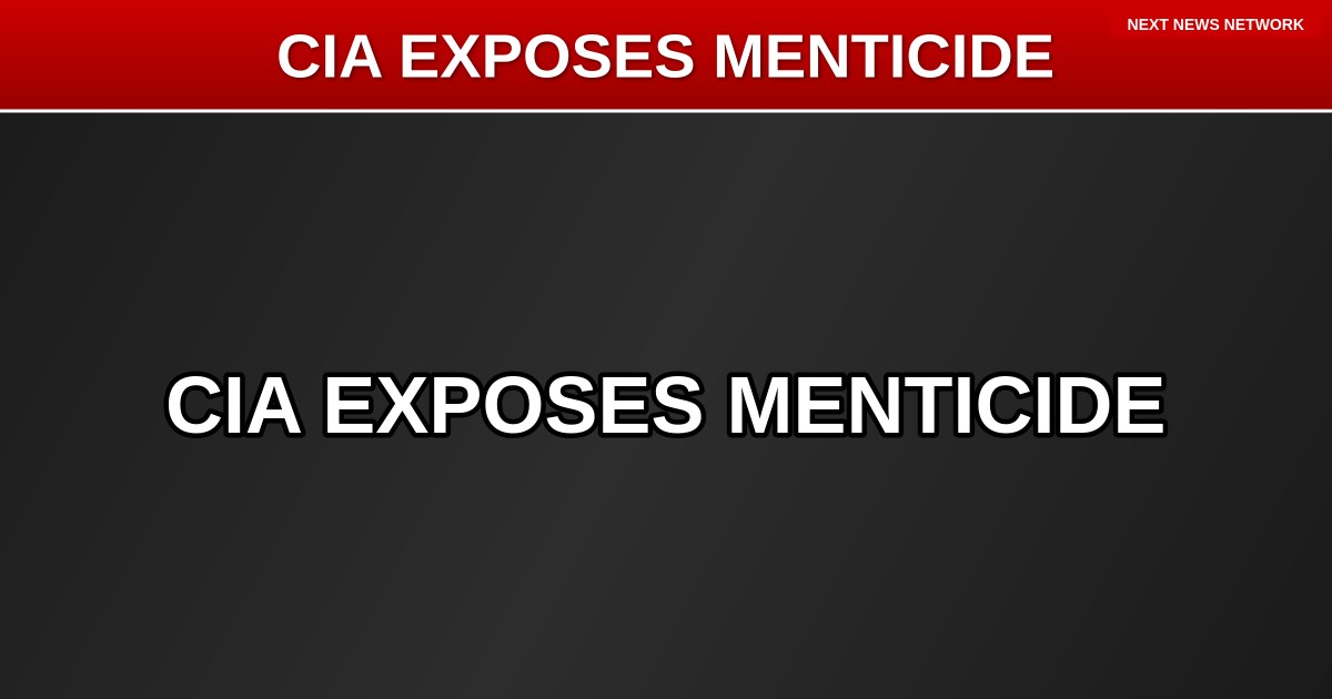EXPOSED: Former CIA Operative Reveals Left's 'MENTICIDE' Campaign to Murder American Minds