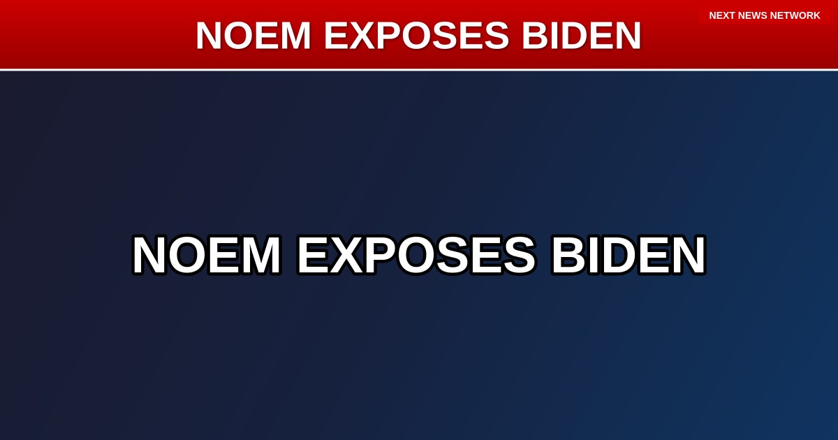 BOMBSHELL: Kristi Noem EXPOSES Biden Admin for FUNDING Child Traffickers