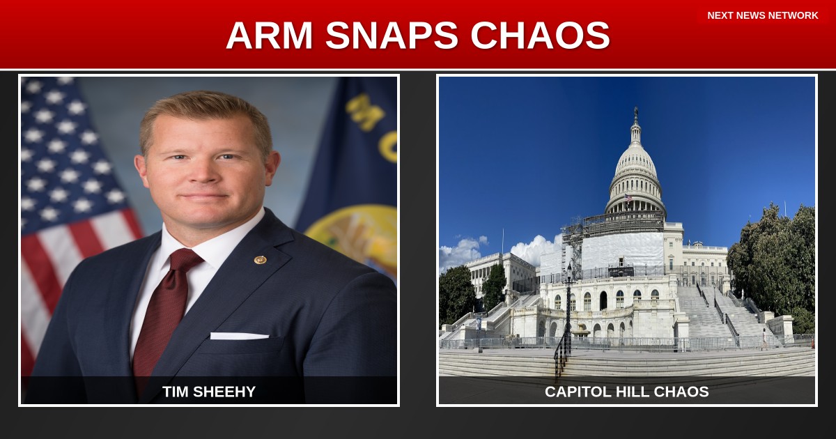 CHAOS on Capitol Hill: Green Party Activist's Arm SNAPS During Anti-War Outburst as Senator Sheehy Steps In