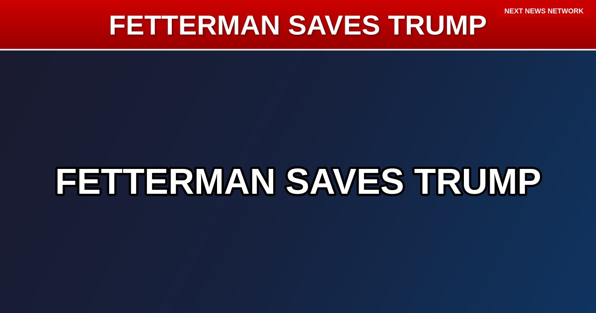 BREAKING: Democrat Hero FETTERMAN Saves Trump's DHS Pick While RINO Rand Paul Betrays America