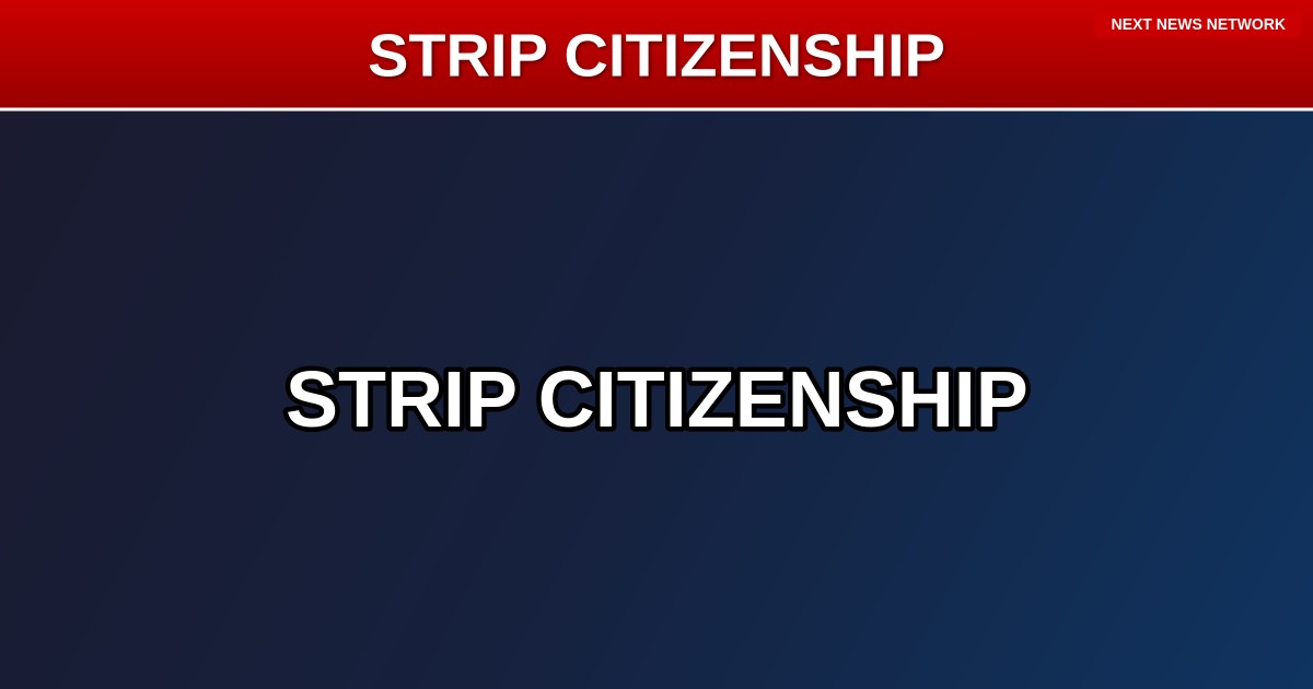 BREAKING: GOP Demands CITIZENSHIP STRIPPING for 'America-Hating Terrorists' Under New SCAM Act