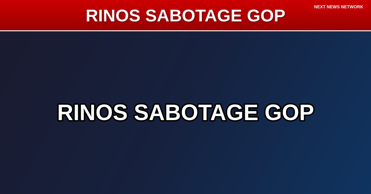 EXPOSED: RINOs THREATENING the Entire Republican Party Ahead of Midterms