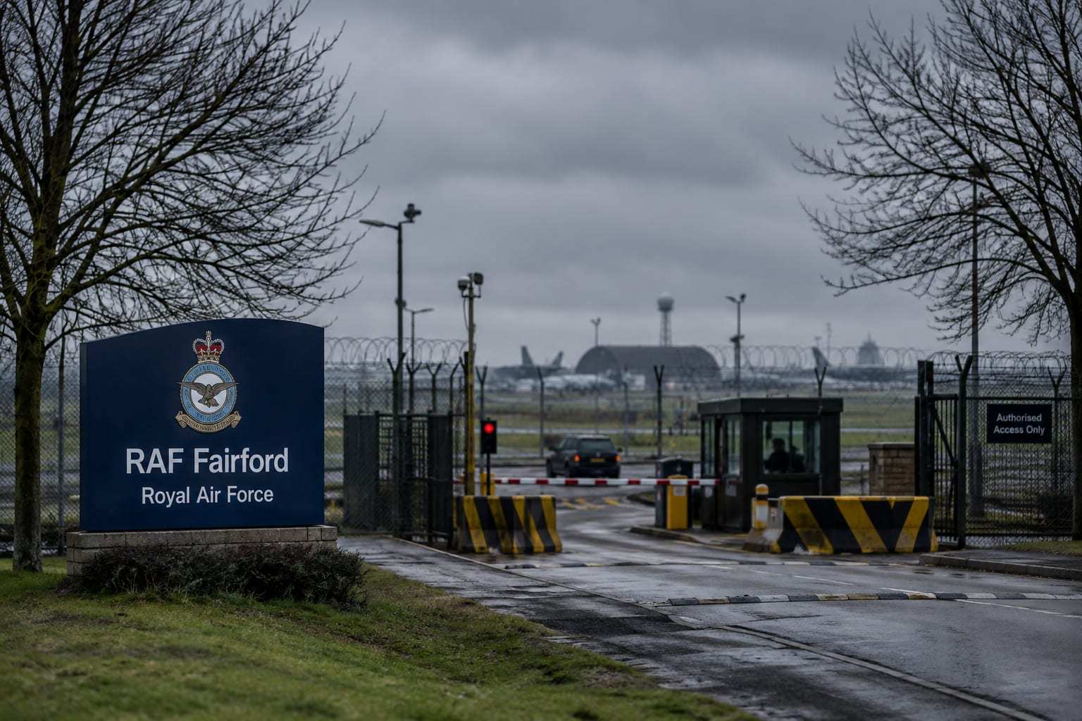 TENSIONS SURGE after arrests at UK air base used by US forces