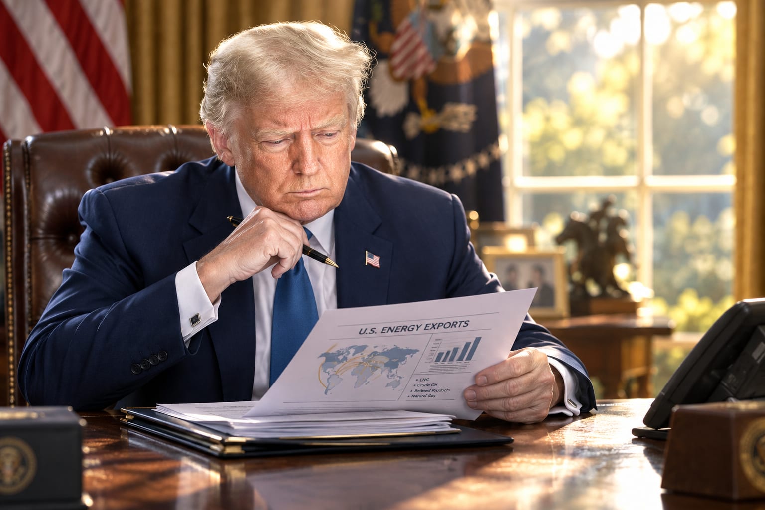 TRUMP WEIGHS DIESEL EXPORT BAN AS IRAN TALKS HANG IN BALANCE