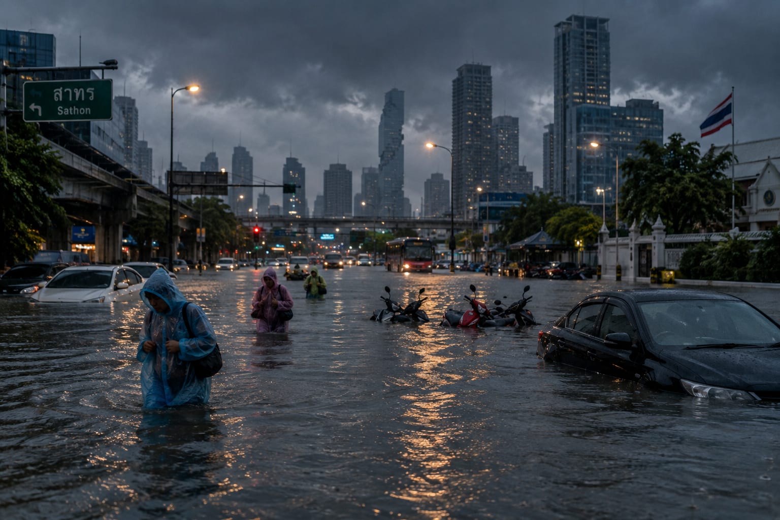 BANGKOK DECLARED A DISASTER ZONE AS MONSOON FLOODING SWALLOWS THE CAPITAL