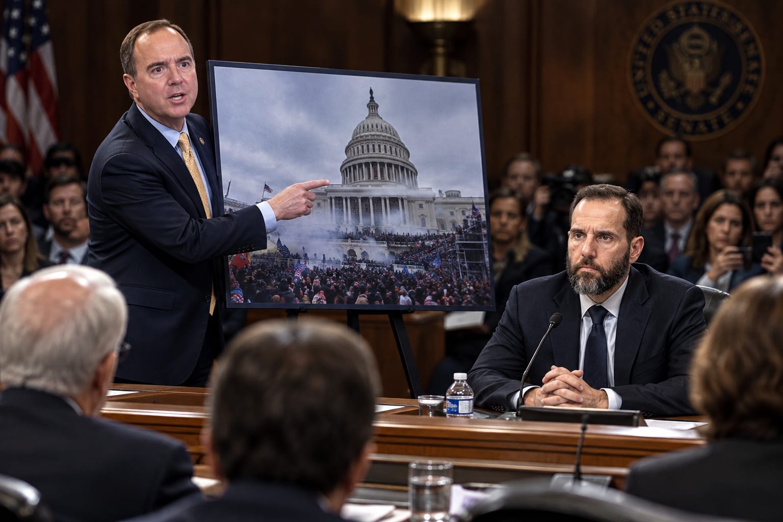 Jack Smith Hearing Erupts as Schiff Shows Capitol Image, Republicans Cry Cover-Up
