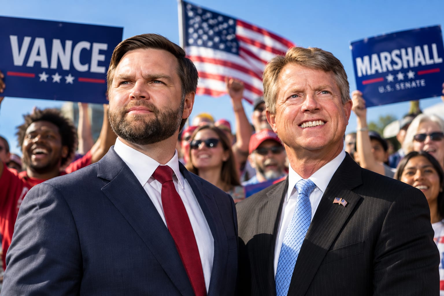 SLEEPER RACE: Kansas Senate Seat Turns Into GOP Headache as Vance Rallies for Marshall