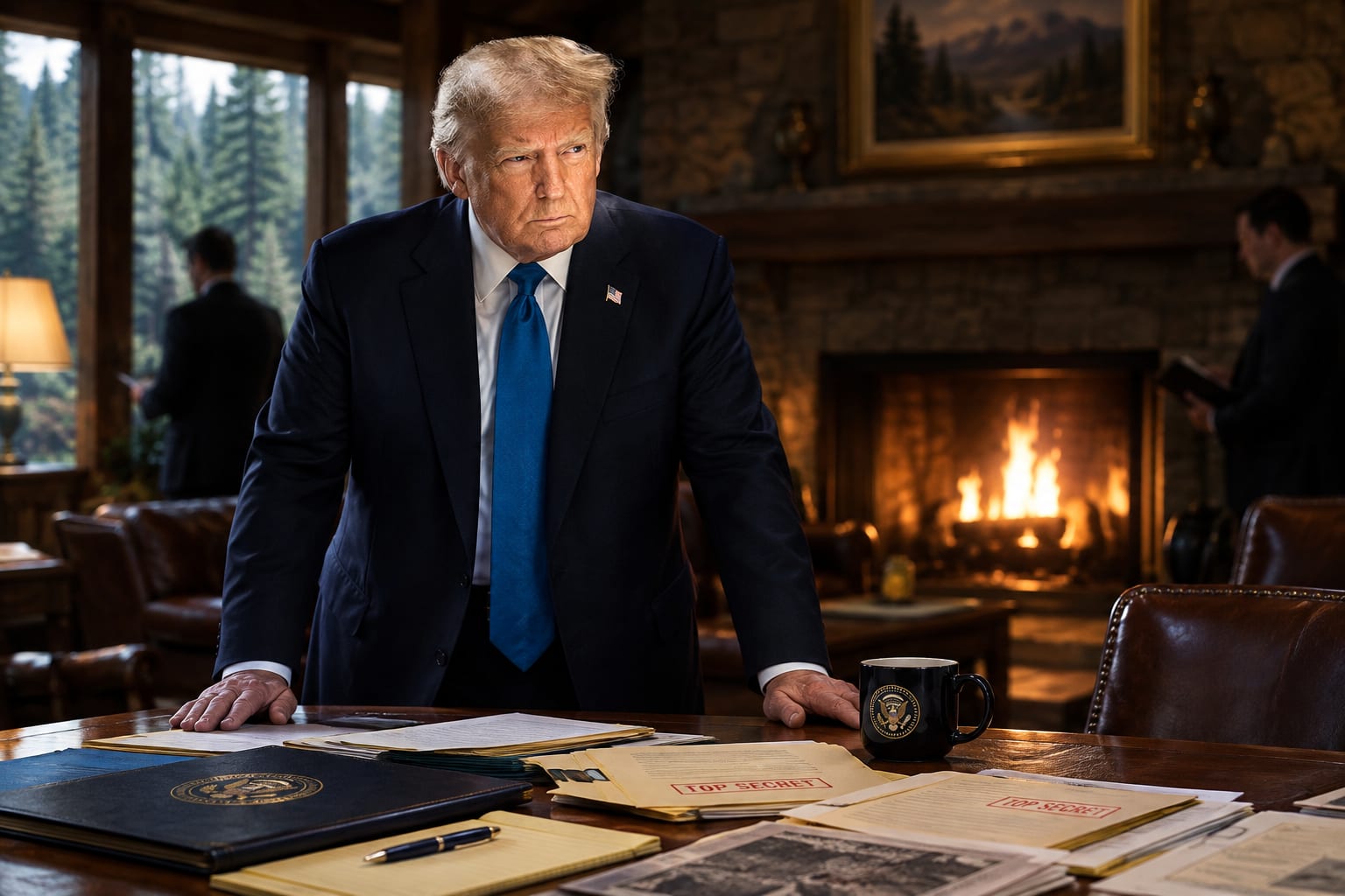 TRUMP SECURITY TEAM'S SECRET CAMP DAVID MEETING ON IRAN AND YEMEN SPARKS WIDESPREAD REACTION ONLINE
